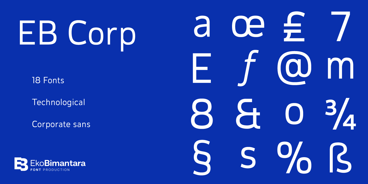 Пример шрифта EB Corp #9